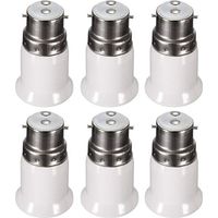 Douille Adaptateur B22 vers E27 pour Ampoule LED, AC 230V, Adaptateurs de Conversion pour Passer de B22 à E27, Douille Baïonnette à Visser, lot de 6 - RWAdaptateur de culot d'ampoule.