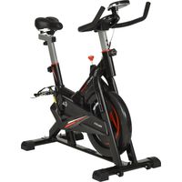 Cyclette da Casa per Allenamento in Acciaio Nero, Cyclette Professionale da Seduti Capacità 120 kg con Supporto per Cellulare, Monitor LCD, Manubrio e Resistenza Regolabile, Volano 10kg