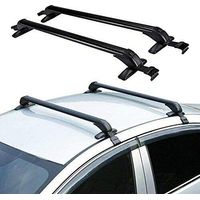 Pack de 2 galeries de toit, système universel de support de toit en aluminium, porte-charge, barres de toit, porte-bagages, verrouillable, pour porte-vélos, coffre de toit, porte-skis