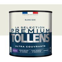 Tollens - Peinture intérieure couleurs - La Sélection Premium Velours - Ultra Couvrante - Blanc Soie 0,5 L - 6m²