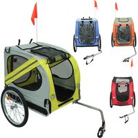 Hundeanhänger für Fahrrad, Fahrrad-Hundeanhänger mit 250 Liter Volumen, Fahrradanhänger Hund, Hundeanhänger Gefedert mit Reflektoren, für Hunde bis 40kg(Gelb)