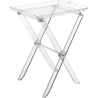 Table pliante transparente avec plateau repas Plié