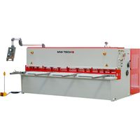 Cisaille guillotine hydraulique NC avec une largeur de travail de 3200 mm capacité de coupe de 6 mm 7,5 kW 400 V MW-Tech CGH3206