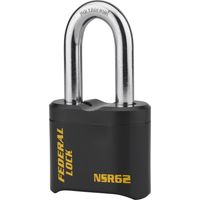 THIRARD - Cadenas à combinaison Fédéral Lock SRH, acier, 4 chiffres, chantier, anse acier, 62mm, noir - THIRARD