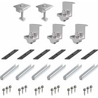 Fixation Panneau Solaire,Support Panneau Solaire,Kit de montage de panneaux solaires, accessoires de panneaux solaires pour centrale de toit-terrasse, montage de panneaux métalliques sur le toit