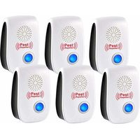 Ultrasonic Pest Repeller, 6pcs Electronic Pest Repellents Indoor Mosquito Repellent Pest Traps for Mosquitoes, Ants and Fleas Pest Repeller