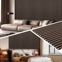 Wolketon 2 panneaux acoustiques semi-circulaires Panneau mural Panneaux muraux modernes Acoustique Bois MDF Panneaux muraux 120x60x2,1 cm Noyer