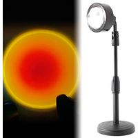 Sunset Projector Lamp, Rainbow Atmosphere Floor Stand Modern Projection Lamp for Party Movie Cinema-sunset red-
