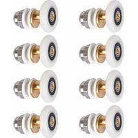 Shower door - Shower door casters, casters, sliding casters, replacement casters, 8 pieces, 27mm