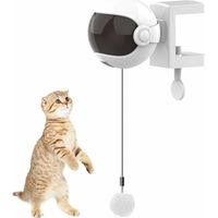 Juguete inteligente para gatos, juguete interactivo para gatos, pelota de elevación automática, rompecabezas interactivo, juguetes inteligentes para mascotas (blanco)
