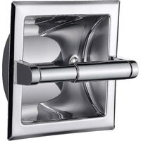 Polished Chrome Recessed Toilet Paper Holder , Bathroom Wall Mount Recessed Toilet Tissue Roll Paper Holder Include Rear Mounting Bracket