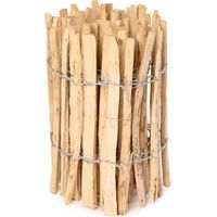 Garronda Cloture Jardin Exterieur à Planter en noisetier, clôture Jardin, clôture Bois, Bordure en Bois pour Jardin, ganivelle de Potager Exterieur GD-0079 (Écart des Lattes: 7-8 cm, 50 cm x 5m)