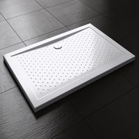 Durovin Bathrooms Acrylic Shower Tray Anti Slip Surface - Rectangular - 1200 x 800mm