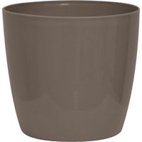 Garden ID Cache-pot Shiny Taupe 35 cm avec roulettes