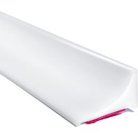 Barrera de ducha blanca de 2 m con sistema de retención de silicona, dique de goma autoadhesivo antidesbordamiento para umbral de ducha, sello impermeable para puerta de baño