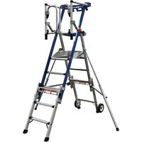 Teleskopische Stehleiter 6 bis 9 Stufen - Maximale Arbeitshöhe 4.30m - PIRLXT9-U