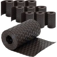 Sichtschutzstreifen Rattan Optik - 250 x 19cm, 10 Stück (25m), Dunkelbraun
