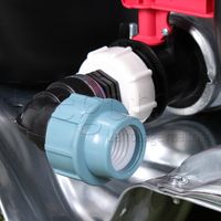 Negomix – Adaptateur coude PE 32 mm – Raccord femelle S60x6 – Sortie PE – Pour cuve de récupération d'eau de pluie 1000 litres