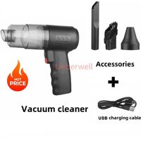 Mini aspirateur à main sans fil, plumeau d'air, souffleur de poussière, Portable, Rechargeable, pour voiture et maison,Black