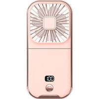 USB Tischventilator leise mit 3000mAh Akku Mini Ventilator für Schreibtisch mit 4 Geschwindigkeitsstufen für Home Office, Schlafzimmer & Tisch PC, Rosa