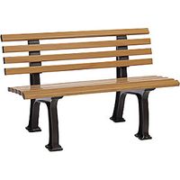 kaiserkraft Panchina per parco in plastica con 9 doghe
