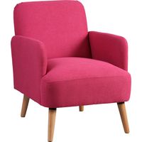 Fauteuil 63x75x79 cm en tissu rose - PORTLAND