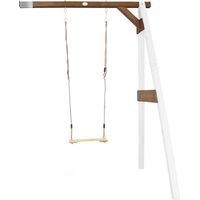 Axi Portique Mural En Bois Fsc Blanc / Marron Avec Balançoire Enfant Balançoire Pour L’Extérieur / Le Jardin