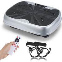 Plateforme Vibrante à Double Moteur 200 W avec 99 Niveaux d’Intensité, Télécommande et Bandes de Résistance Incluses, Écran LED, Charge Max. 120 kg pour Utilisation à Domicile