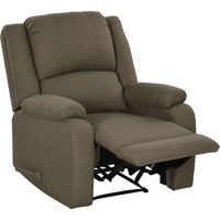 Fauteuil inclinable repose-pieds réglable 150 kg structure acier marron 90 x 96 x 98 cm