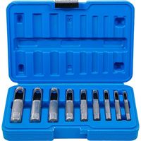 Bgs Technic – Coffret de 9 emporte-pièces ronds 3 à 12 mm – Découpe précise pour cuir et caoutchouc – Fente d'évacuation intégrée – Coffret plastique