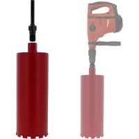 Diamantbohrkrone Ø 162 mm mit Adapter für Bohrmaschine und SDS-max-Bohrhammer