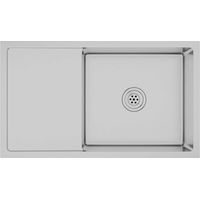 Vidaxl – Évier de cuisine 2 bacs en acier inoxydable – Finition brossée – Insonorisé avec coussins – Vidange rapide design canal en X – Dimensions 75x44x20cm