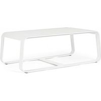 Couchtisch für den Außenbereich aus Aluminium Weiß MERRIGAN 105x62x h38 cm