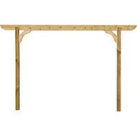 Corbel Screen Pergola, Plant Climbing Arbour, 3.6m (2 Uprights), Rustic Brown