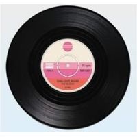 Coaster - Set of 4 - Vinyl Record - Black - 11 cm