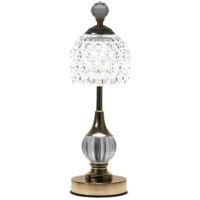 Lampe de table en cristal sans fil - 3 couleurs - Lampe de table LED vintage - Lampe de table LED sans fil - Lampe de table sans fil - Lampe de table à batterie - Intensité variable [Classe énergétiqu