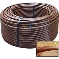 Suinga – Tuyau d'irrigation goutte à goutte 16mm – Goutteurs 2,1 l/h tous les 33 cm – Longueur 100 mètres – Tuyau en polyéthylène marron