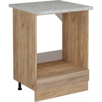 Herdumbauschrank R-Line, Sonoma, 60 cm AP Marmor, Vicco
