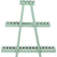Portapiante 3 livelli legno abete per interni ed esterni 76x26x76 cm vert chiaro