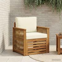 vidaXL Outdoor Middle Sofa Natural