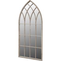 Vidaxl – Miroir de jardin sur pied 50x115 cm – Fer enduit de poudre effet rouillé – Verre véritable pour réflexion plate – Intérieur/extérieur