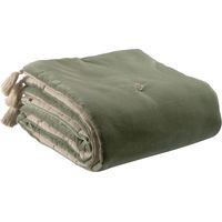 VIVARAISE - Édredon pompons Elise - Vivaraise, 80 x 180 cm (housse 100% coton, garnissage 100% polyester)