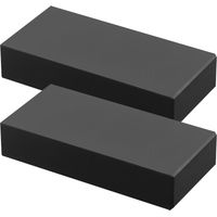 Mophorn 2er-Pack Verlängerungs-Handlaufverbinder, POM-Handlaufverschraubung für rechteckige Handlauf-Kabelgeländer-Systeme, Deck-Kabelschienensystem für den Außenbereich, Mattschwarz, HT-04
