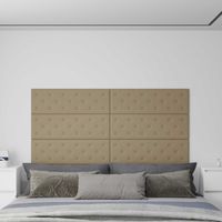 Tête de lit murale 12 pcs Cappuccino 90 x 30 cm Simili cuir vidaXL
