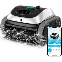 WYBOT C1-OS800 Robot Piscine Sans Fil Intelligent, Nettoyage Fond, Parois et Ligne d'Eau, Autonomie 150 min, Filtration Fine, Aspirateur Piscine Électrique pour Piscines