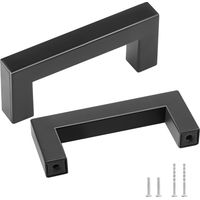 VEVOR 10er-Set Möbelgriff Edelstahl Stangengriff 88x12x35mm Küchengriff Mittenlochabstand 76mm Schrankgriff Dicke der Schrankplatten von 1,52 bis 2cm oder 1,27 bis 4cm Türgriffe Schubladengriffe