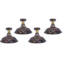 Ceiling Lamp 27cm Ceiling Light Industrial Vintage Iron Lampshade Bronze Lamp for Corridor Balcony Stairs 4PCS