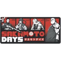 Tapis de bureau gaming pour sakamoto days grand format materiau durable