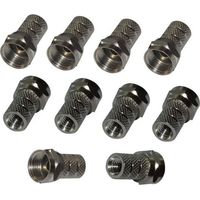 Connecteur F mâle - AERZETIX - 10x - 5mm twist-on - Câble RG58 - Antenne TV satellite