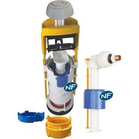 Regiplast – Mécanisme de chasse d'eau double débit – Montage simple 300-400mm – Robinet flotteur compact NF – Fonctionnement silencieux